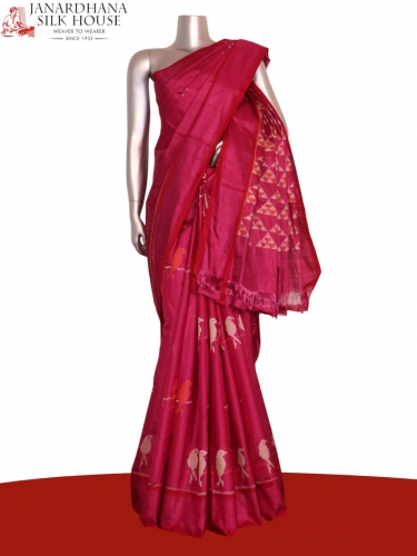 Pure Handloom Patola Ikat Silk Saree